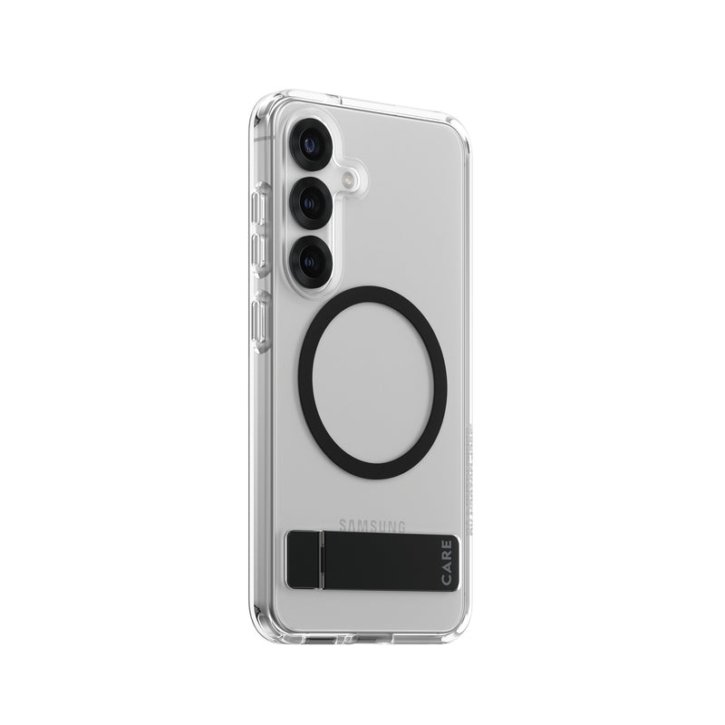 PanzerGlass CARE™ by ® Kickstand Case Transparent m. Qi Samsung Galaxy S25
