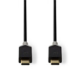 Nedis CCBW64700AT10 USB-kabel USB 3.2 Gen 2 (3.1 Gen 2) 1 m USB C Anthracit