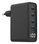 Gembird TA-UC-PDQC100LCD-01-BK oplader til mobil enhed Laptop, Smartphone Sort Vekselstrøm Hurtig opladning Indendørs