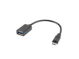Lanberg AD-OTG-UM-01 USB-kabel USB 2.0 0,15 m Micro-USB A USB A 0,48 Gbit/sek. Sort