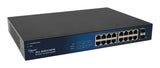 ALLNET ALL-SG8418PM netværksswitch Administreret L2 Gigabit Ethernet (10/100/1000) Strøm over Ethernet (PoE) 19U Sort
