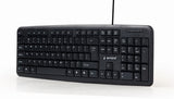 Gembird KB-U-103 tastatur USB US engelsk Sort
