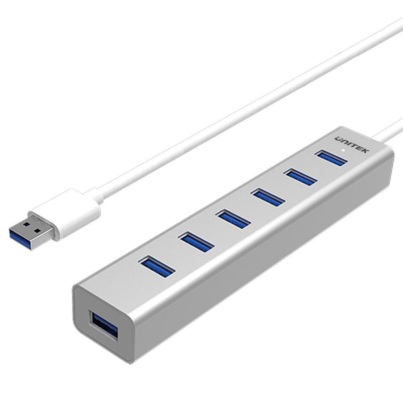 UNITEK Y-3090 interface hub USB 3.2 Gen 1 (3.1 Gen 1) Type-A 5000 Mbit/s Sølv