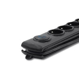 Qoltec 50271 overspændingsbeskytter Sort 5 AC stikkontakt(er) 230 V 3 m
