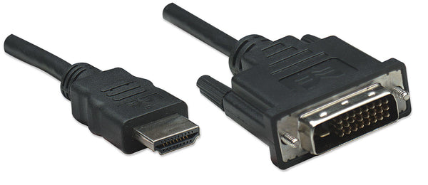 Manhattan 322782 videokabel adapter 1 m HDMI Type A (Standard) DVI-D Sort