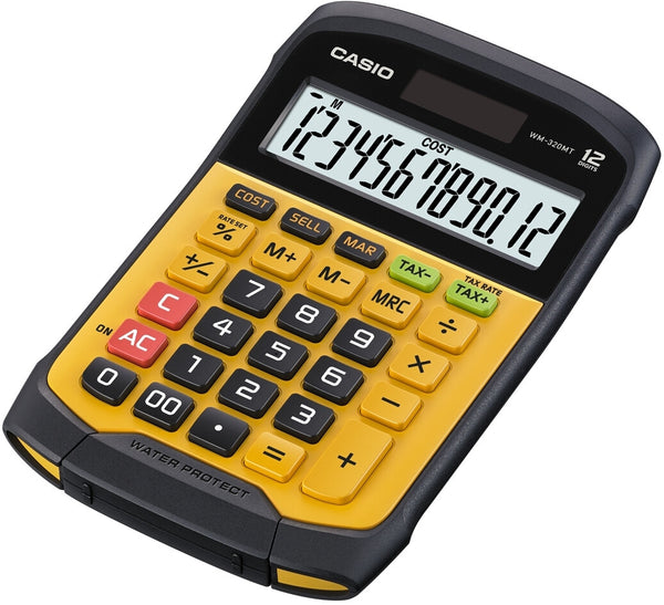 Casio WM-320MT regnemaskine Lomme Skærm Sort, Gul