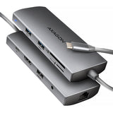 Axagon HMC-8HLSA dockingstation Ledningsført USB 3.2 Gen 1 (3.1 Gen 1) Type-C Grå