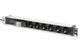 Digitus DN-95417 strømforsyningsenhed (PDU) 6 AC stikkontakt(er) 0U/1U Sort, Sølv