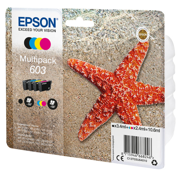 Epson C13T03U64020 blækpatron 1 stk Original Standard udbytte Sort, Blå, Magenta, Gul