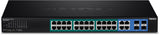 Trendnet TPE-5028WS netværksswitch Administreret Gigabit Ethernet (10/100/1000) Strøm over Ethernet (PoE) 1U Sort