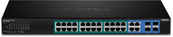 Trendnet TPE-5028WS netværksswitch Administreret Gigabit Ethernet (10/100/1000) Strøm over Ethernet (PoE) 1U Sort