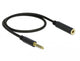 DeLOCK 85795 lydkabel 0,5 m 4.4mm Sort
