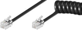 Goobay 68002 telefonkabel 4 m Sort