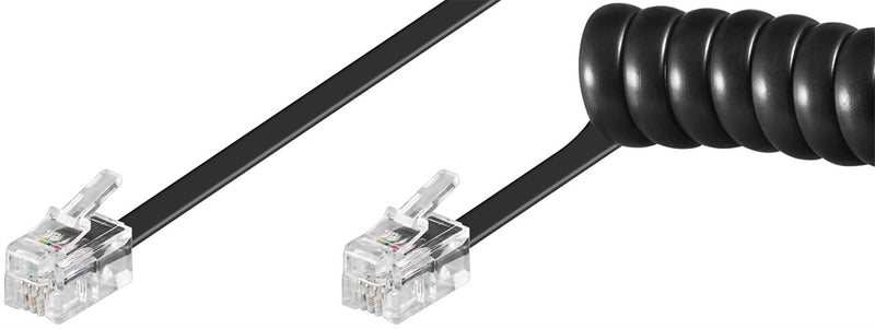 Goobay 68003 telefonkabel 7 m Sort