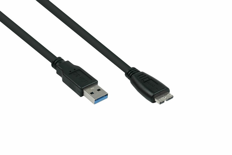 Kabelmeister UK30P-AMB-018S USB-kabel USB 3.2 Gen 1 (3.1 Gen 1) 1,8 m USB A Micro-USB B 5 Gbit/sek. Sort