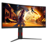 AOC G4 CU34G4Z computerskærm 86,4 cm (34") 3440 x 1440 pixel Wide Quad HD LED Sort, Rød