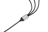 TROIKA DREIZACK PRO USB-kabel 1,2 m USB C USB C/Micro USB-A/Lightning 100 W Sort, Grå