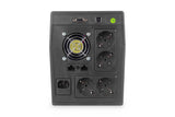 Digitus DN-170075 UPS-enhed Interaktivt indgangsstik 1,5 kVA 900 W 4 AC stikkontakt(er)