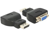 DeLOCK 65567 kabel kønsskifter DisplayPort VGA Sort