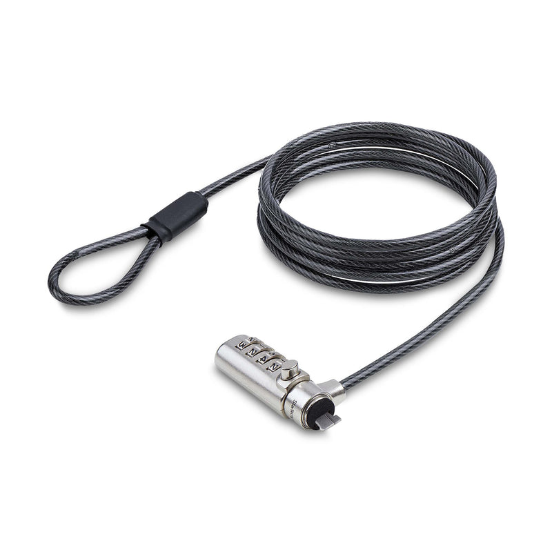 StarTech.com SSTDC4D-LAPTOP-LOCK kabellås Sort, Sølv 2 m
