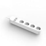 Gembird TSL-PS-S4U-01-W smart strømskinne 4 AC stikkontakt(er) Type E 1,5 m 3 3880 W Hvid