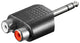 Goobay 11615 kabel kønsskifter 6.35 mm 2x RCA Sort