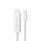 HYPER HD6007WHGL HDMI-kabel 2,5 m USB-C HDMI Type A (Standard) Hvid