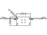 Multibrackets 2425 skærmbeslag til skiltning 160 cm (63") Sort