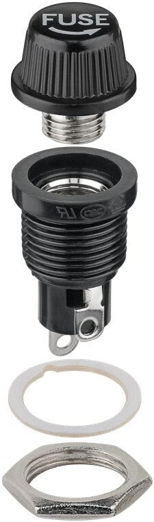 Goobay 25526 sikringsholder Sort 250 V 10 A