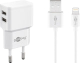 Goobay 44979 oplader til mobil enhed Mobiltelefon, Smartphone Hvid Vekselstrøm Indendørs