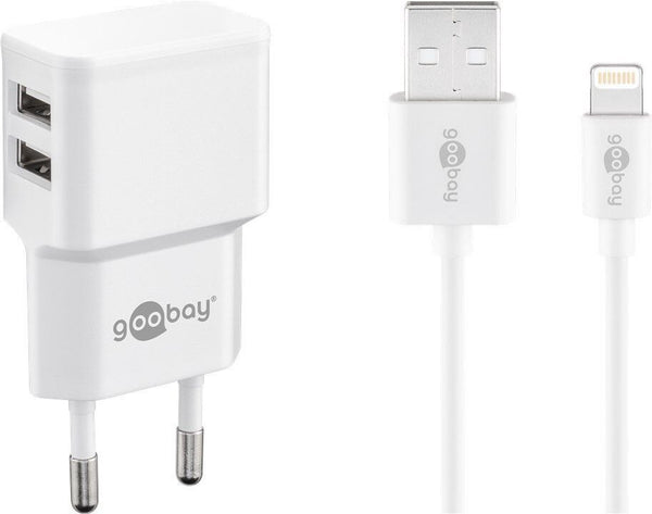 Goobay 44979 oplader til mobil enhed Mobiltelefon, Smartphone Hvid Vekselstrøm Indendørs