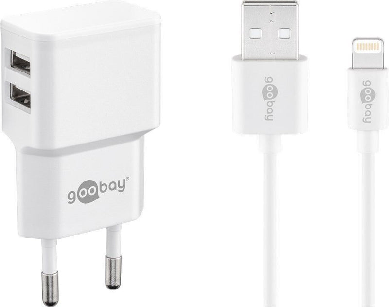 Goobay 44979 oplader til mobil enhed Mobiltelefon, Smartphone Hvid Vekselstrøm Indendørs
