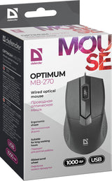 Defender Optimum MB-270 mus Kontor Højre hånd USB Type-A Optisk 1000 dpi