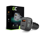 Green Cell CAD33 oplader til mobil enhed Universel Sort Cigartænder Hurtig opladning Indendørs