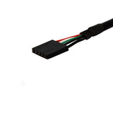 StarTech.com 30 cm Inbouwpaneel USB Kabel - USB A naar Moederbord Aansluitkabel F/F USB-kabel 0,3 m Sort