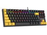 Tracer HORNET 87 tastatur Mus inkluderet Spil USB QWERTY Engelsk Sort, Gul