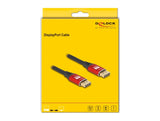 DeLOCK 80605 DisplayPort kabel 2 m Sort, Rød