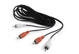 Gembird CCA-2R2R-6 lydkabel 1,8 m 2 x RCA Sort