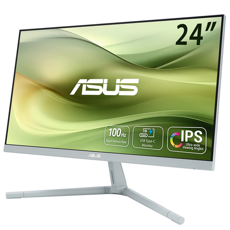 ASUS VU249CFE-G computerskærm 60,5 cm (23.8") 1920 x 1080 pixel Fuld HD LCD Grøn, Grå