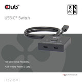 CLUB3D CSV-2511 video-splitter USB Type-C 2x DisplayPort