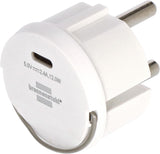 Brennenstuhl 1508110010 strømstik adapter Type F Type C Hvid