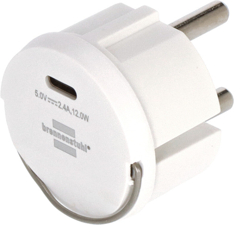 Brennenstuhl 1508110010 strømstik adapter Type F Type C Hvid