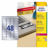 Avery L6009-8 print etiket Sølv Selvklæbende printeretiket