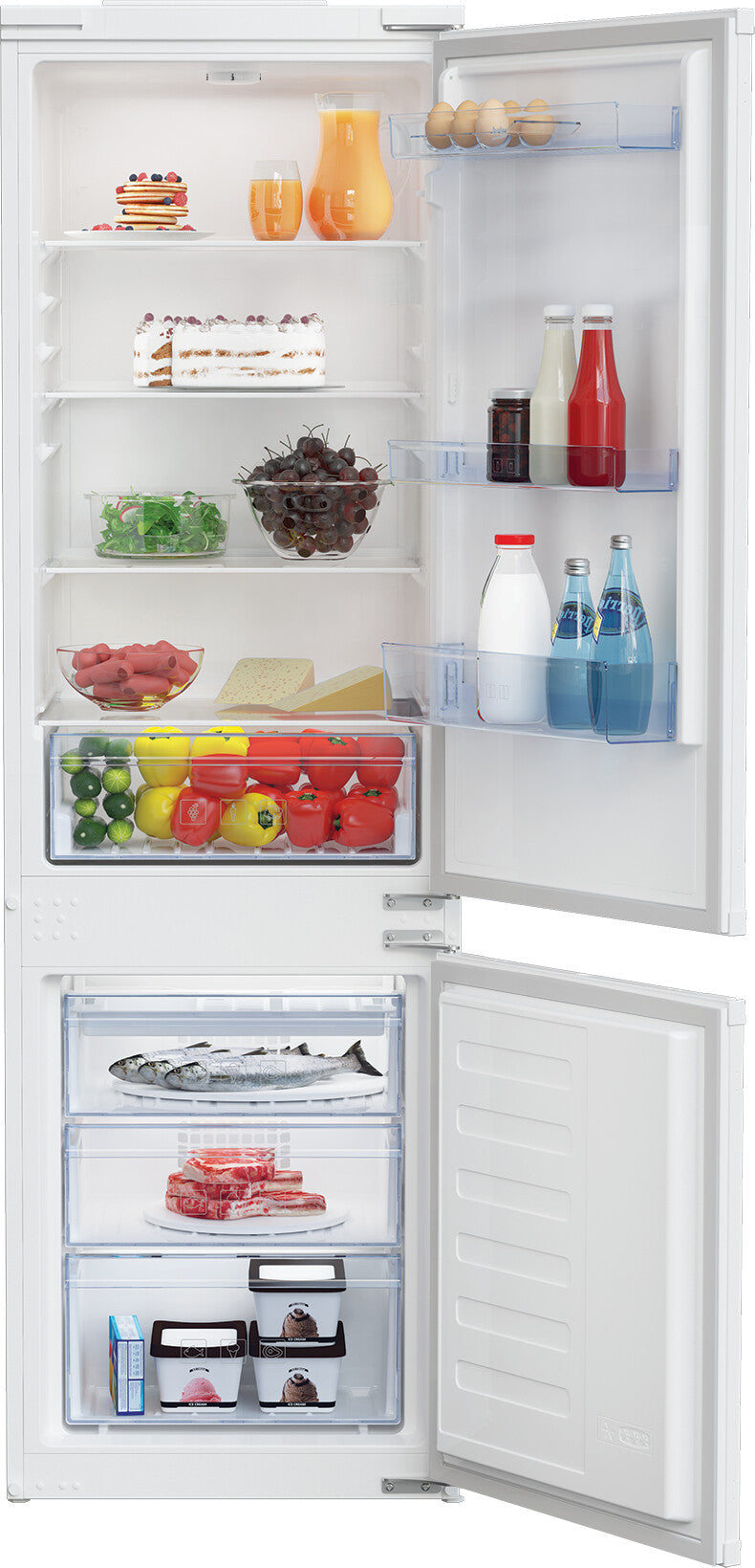 Beko BCSA285K4SN køle-/fryseskab Indbygget 271 L Hvid