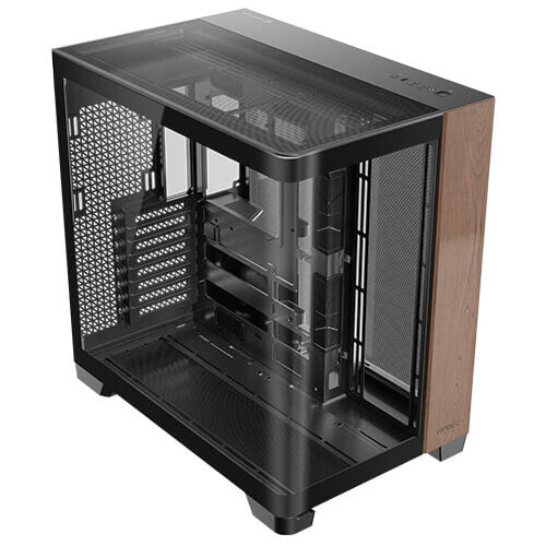 Antec C8 Curve Wood Full Tower Sort, Transparent, Træ