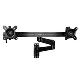 StarTech.com ARMDUALWALL skærmbeslag og -stativer 61 cm (24") Væg Sort