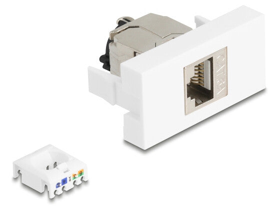 DeLOCK 90905 stikkontakt RJ-45 Sølv, Hvid
