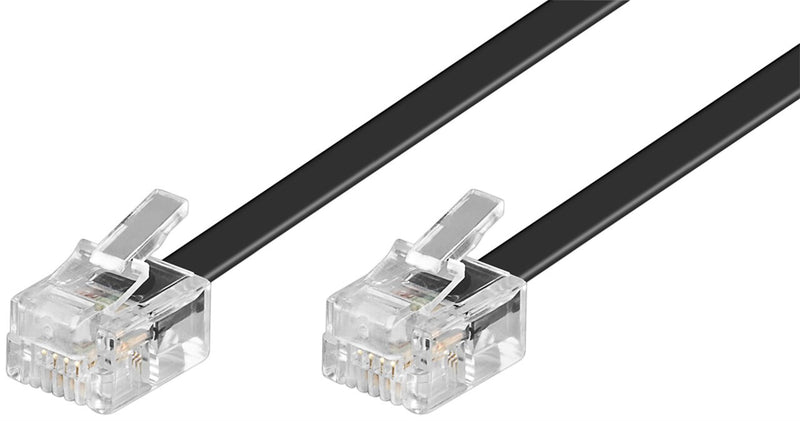 Goobay 50320 telefonkabel 15 m Sort
