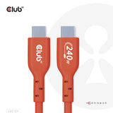 CLUB3D CAC-1511 USB-kabel USB 2.0 1 m USB C 0,48 Gbit/sek. 240 W Orange