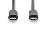 Digitus AK-300138-030-S USB-kabel USB 2.0 3 m USB C 0,48 Gbit/sek. Sort